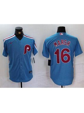 Brandon Marsh Blue Stitched Jersey